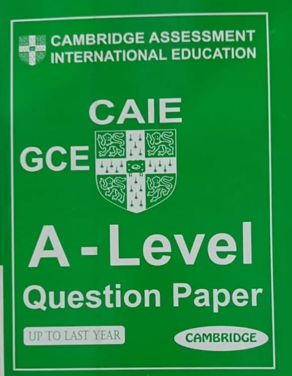 Chemistry Paper 4 A Level Questions