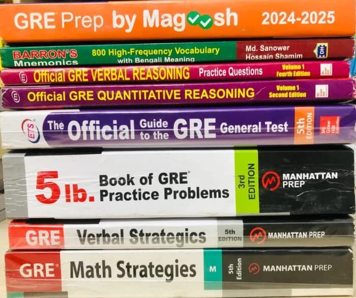 GRE ( Bundle 5 ) : GRE 5Lb. Math St. Verbal St. Official Guide, Official Quantitative and Verbal, 800 High Frequency Words, Gre Prep by Magoosh