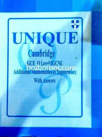 Additional Maths ChapterWise with Answers for Cambridge O level by Unique Coaching