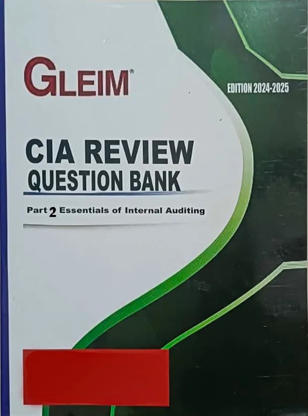 GLEIM CIA REVIEW QUESTION BANK 2024-2025 part 2