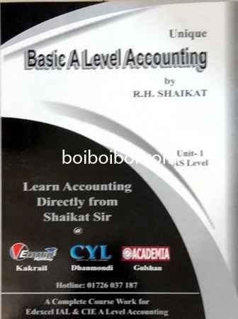 Basic Accounting Unit 1 As for Cambridge A level by Unique Coaching