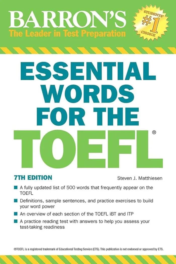 ESSENTIAL WORDS FOR THE TOEFL: Test of English As a Foreign Language (Barron’s Test Prep)