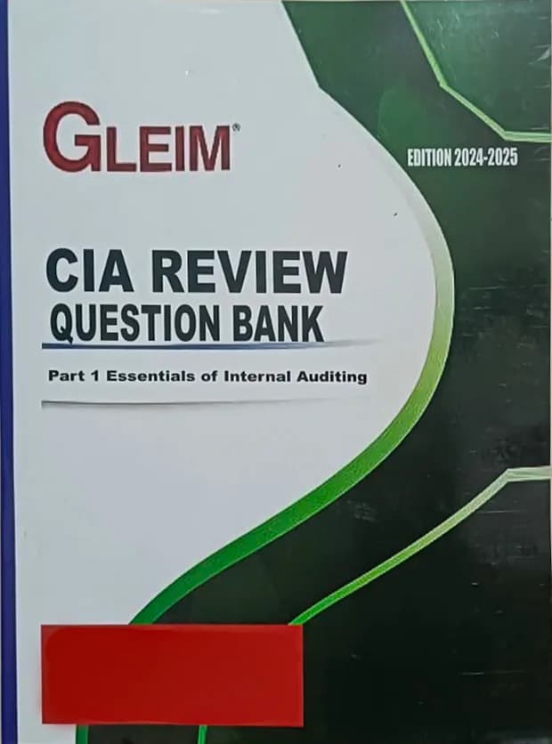 GLEIM CIA REVIEW QUESTION BANK 2024-2025 part 1