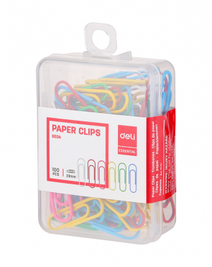 Deli 29 mm Multi Colored Plastic Paper Clip (Gems Clips)